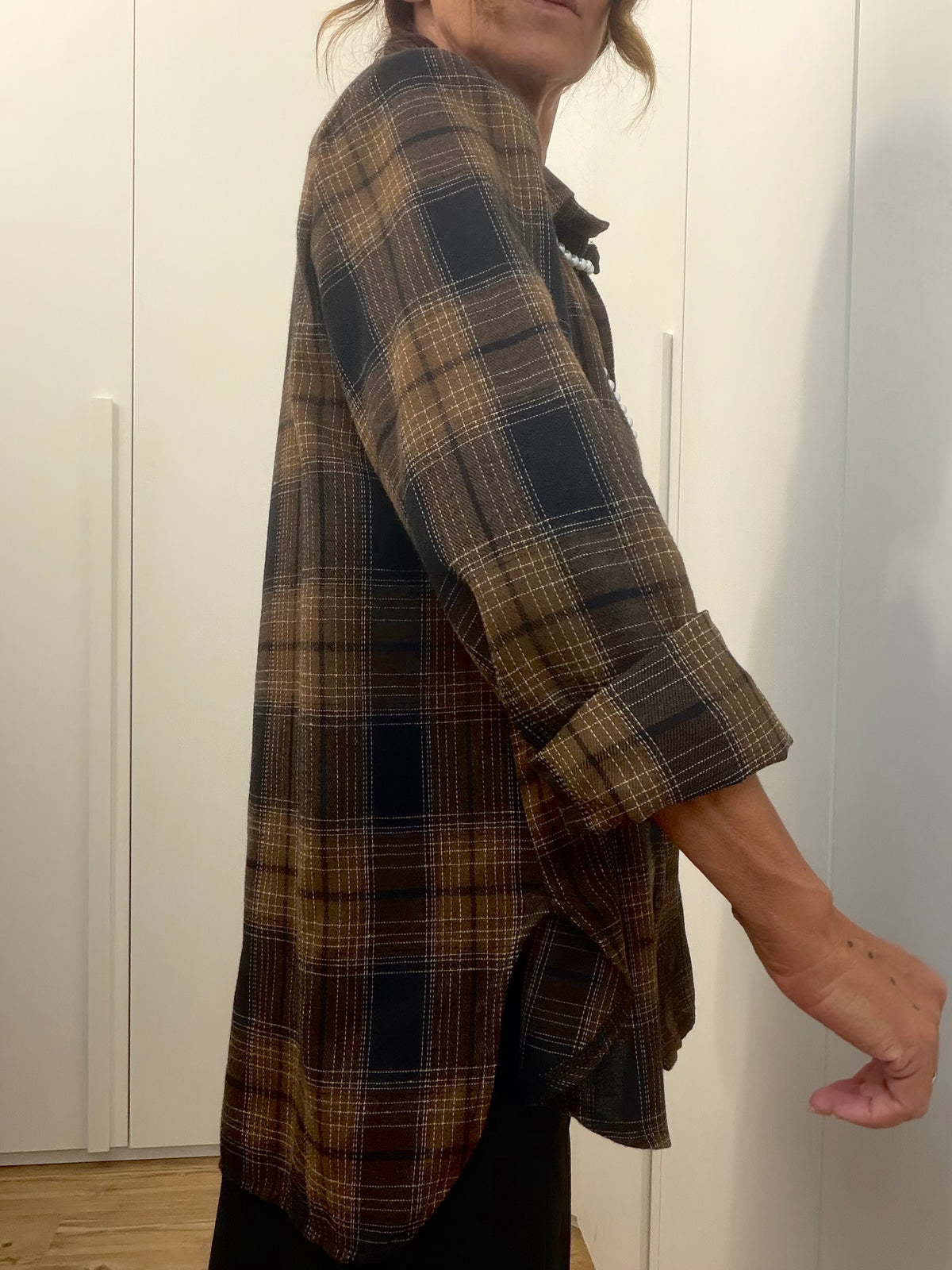 Camicia Check con Spallina e Collana