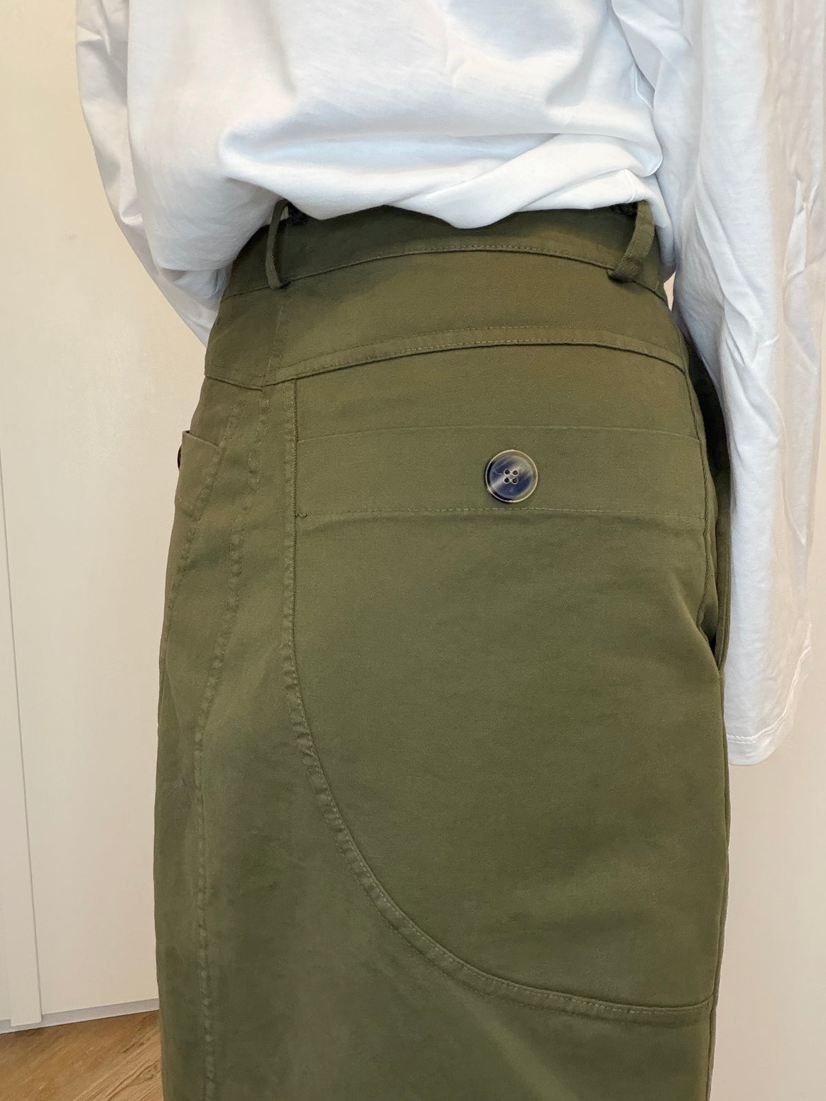 Gonna militare con tasche
