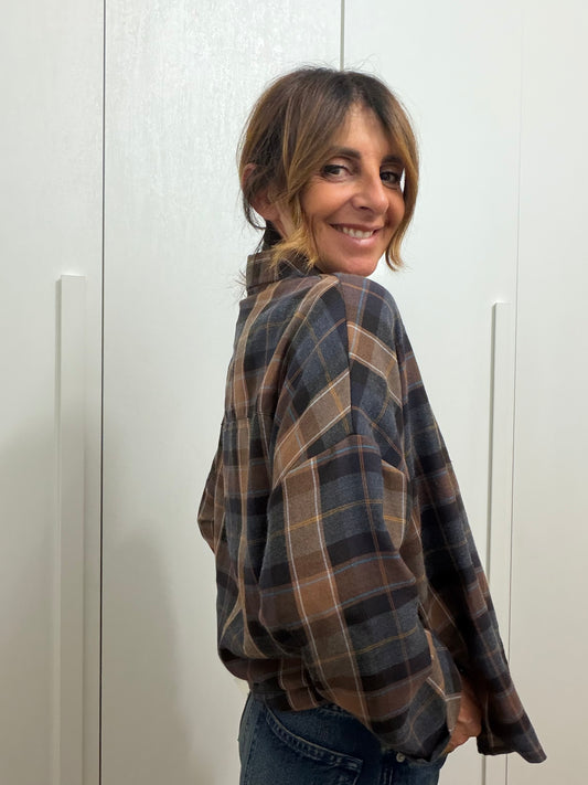 Camicia lunga a quadri