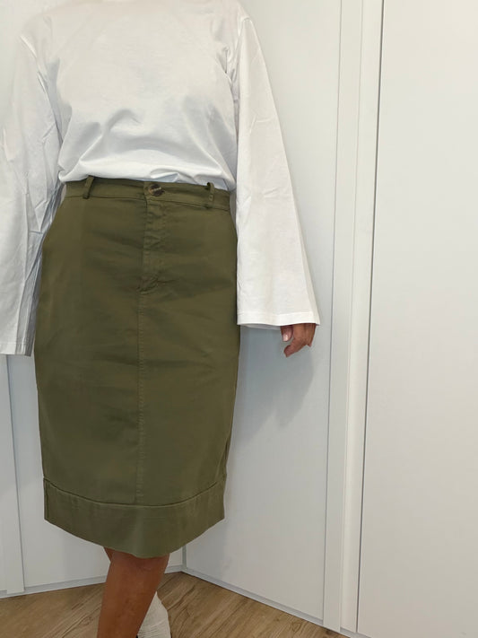 Gonna militare con tasche