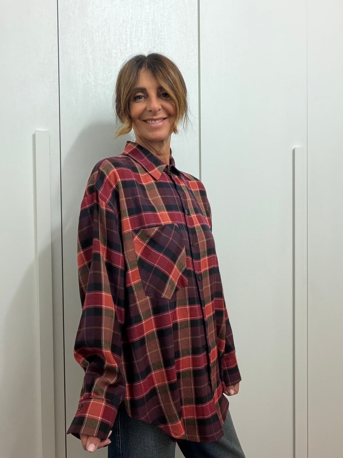Camicia lunga check