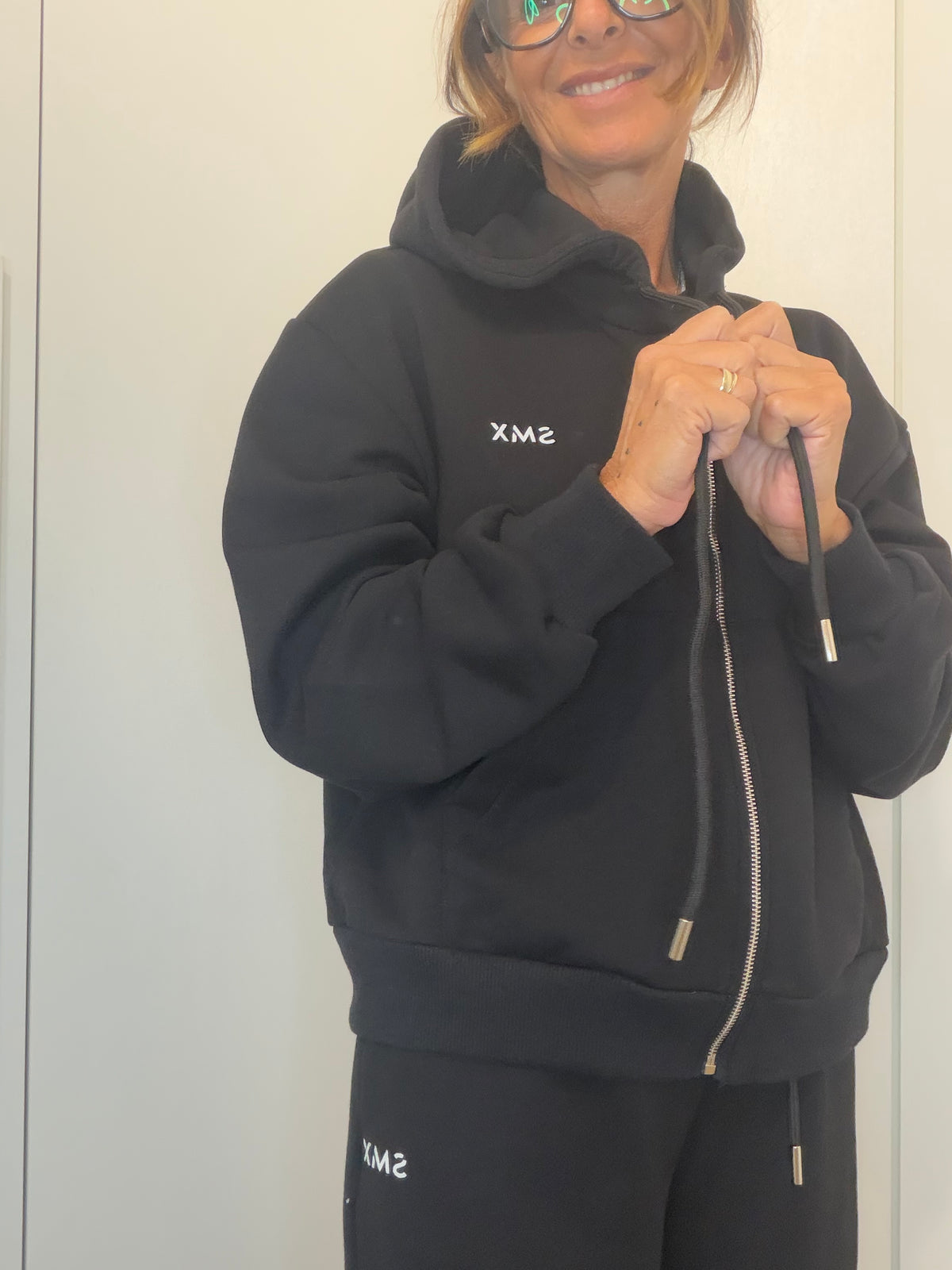 Felpa con Zip e con Cappuccio Linea Day Thru