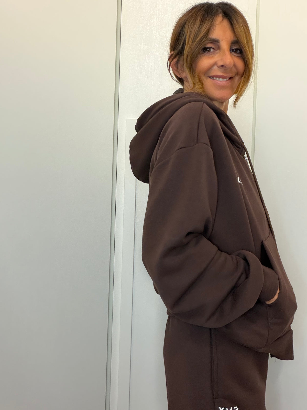 Felpa con Zip e con Cappuccio Linea Day Thru