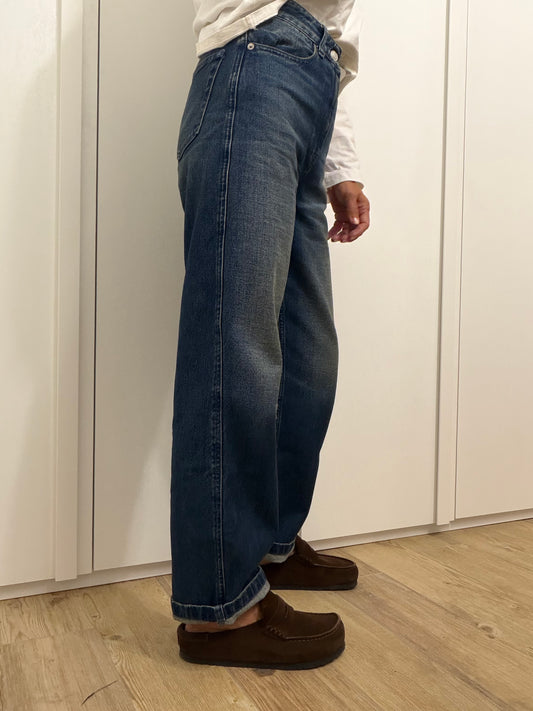 Jeans Kate Mom Fit Lavaggio con Dettagli Usurati