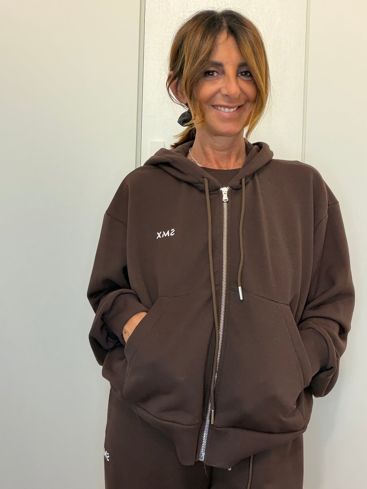 Felpa con Zip e con Cappuccio Linea Day Thru
