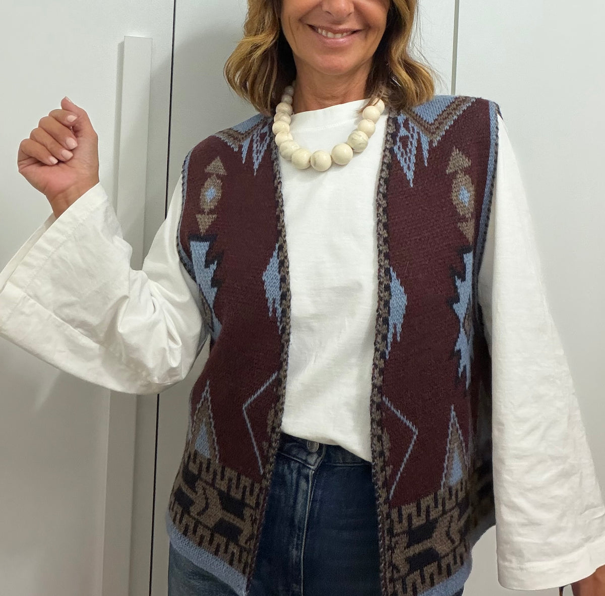 Gilet jacquard
