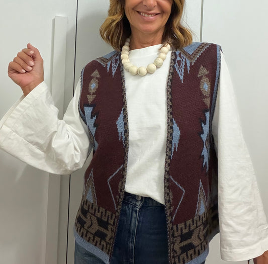 Gilet jacquard