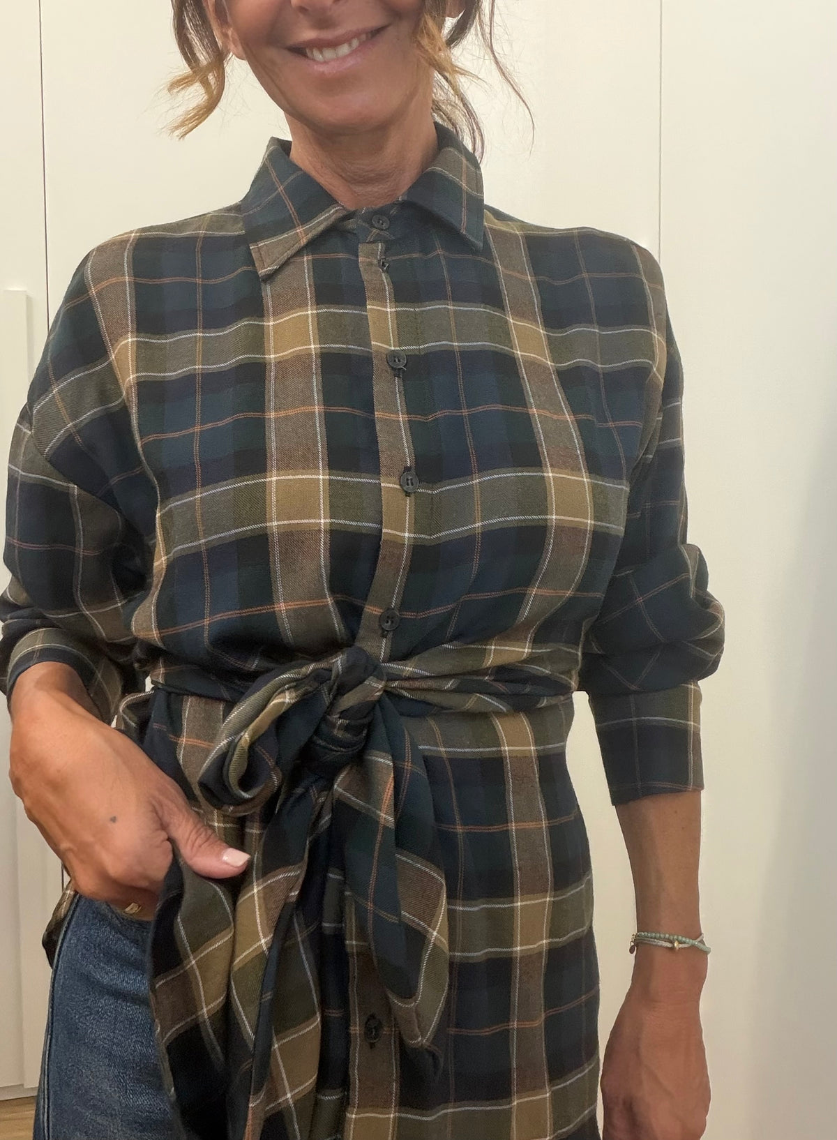 Camicia Check con Nodo