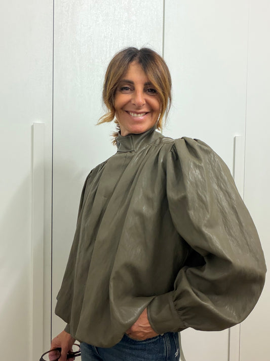 Bomberino arricciato ecopelle